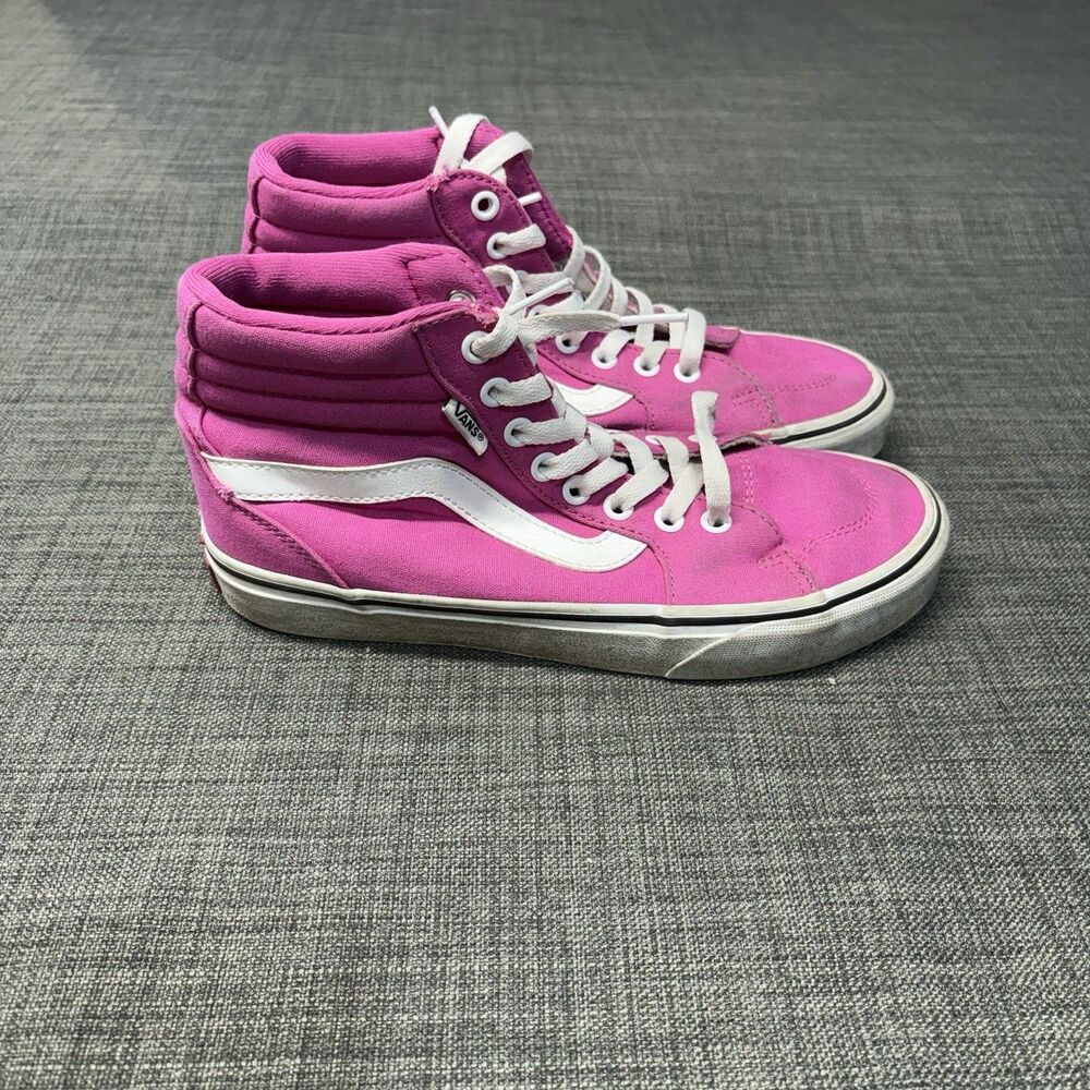 Vans Filmore Hi Fuchsia Canvas Lace High Top Skate Shoes 721356 Women’s Size 7